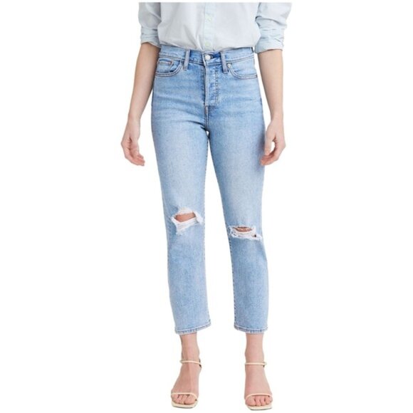 Levi's Women's Wedgie Straight Bridge of Bellflower Denim Jeans in Light Indigo - Picture 1 of 13